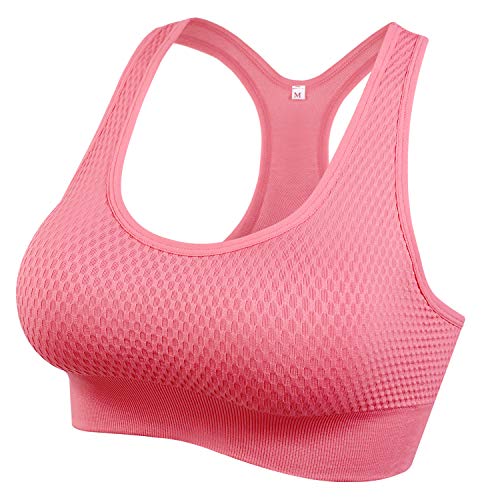 Orbescl Sujetador Deportivo Mujer Push up Top Racerback Bra sin Aros Buen Sujeción Sujetadores sin Costuras Transpirable Almohadillas Extraíbles Ropa Intenrior para Yoga Correr Diario