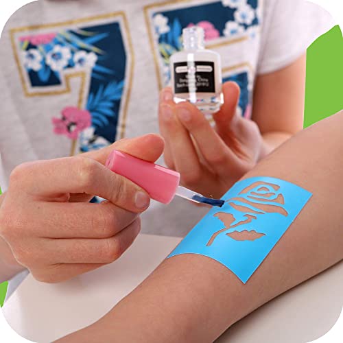 Original Stationery Glitter Tattoo Studio para Niñas y Niños- Tatuajes temporales Brillantes y Coloridos para niños - Kit de Tatuaje Falso Mágico Regalos de Cumpleaños