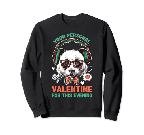 Oso panda, personal de San Valentín, hombres divertidos Sudadera