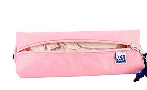 Oxford - Estuche Rectangular, kangoo con goma, 22 cm, color rosa