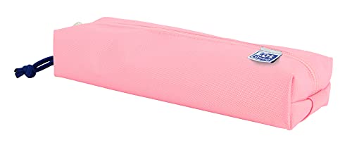 Oxford - Estuche Rectangular, kangoo con goma, 22 cm, color rosa