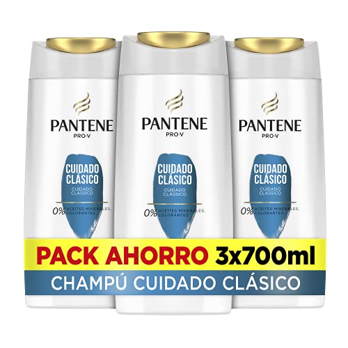 Pantene Pro-V Cuidado Clásico Champú, Para Pelo Normal O De Raíz Grasa Y Puntas Secas, 3x700ml