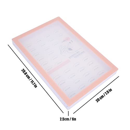 Paquete de 1 libro de almacenamiento de pestañas, caja de contenedor de muestra de maquillaje, catálogo de pestañas postizas para salón, hogar, Ues (rosa)