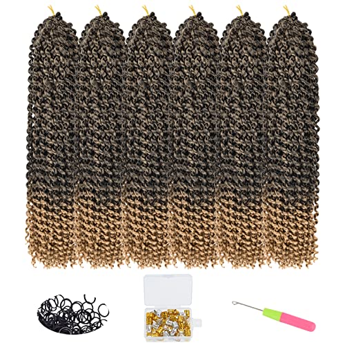 Paquete de 6 trenzas de ganchillo Passion twist, 20 pulgadas, ondas de agua, trenzado de cabello, trenzas sintéticas, bomba, primavera, trenzado, extensiones de cabello, 20 hebras / paquete (T27)