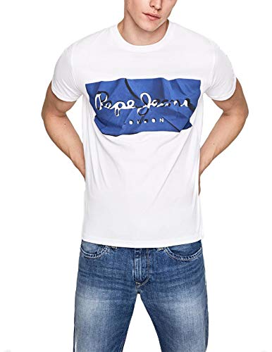 Pepe Jeans RAURY Camiseta, Azul (Blue 551), X-Large para Hombre