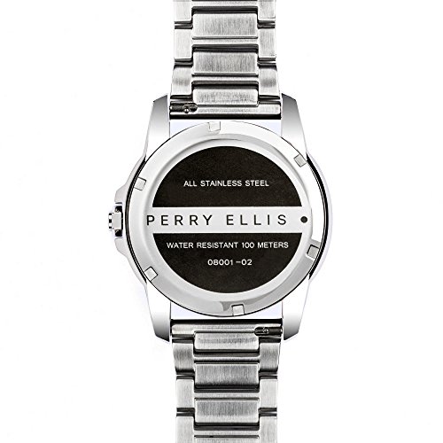 Perry Ellis Decagon Unisex 42mm Quartz Stainless Steel Watch 08001-02