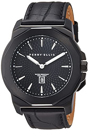Perry Ellis decágono Unisex 42 mm reloj de cuarzo 08007 – 01