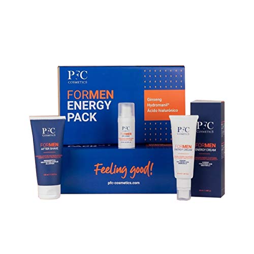 PFC Cosmetics - Pack Formen Energy 3 Unidades - Tratamiento de Belleza Específico para Pieles Masculinas - Incluye Crema Facial Energy Cream, Contorno de Ojos Energy Eye Zone y After Shave