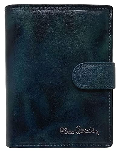 PIERRE CARDIN Cartera para hombre, fina, fina, fina, para hombre, pequeña y fina, regalo, cartera con monedero, cartera para niño, turquesa,