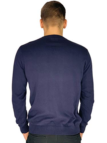 Pierre Cardin Jersei Esencial para Hombre de Punto con Cuello Redondo (XL, Navy)