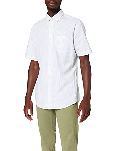 Pierre Cardin Kurzarmhemd Camisa, Blanco, S para Hombre