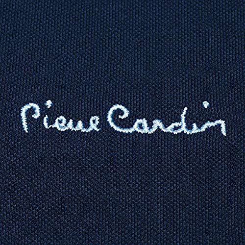 Pierre Cardin - Polo de corte clásico para hombre, con franja en el cuello y las mangas Multicolor azul marino 3XL