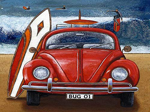 Pintura colorida del coche pinturas al óleo acrílicas por números pintado a mano DIY digital lienzo pintado regalo decoración de la pared del hogar A12 50x70cm