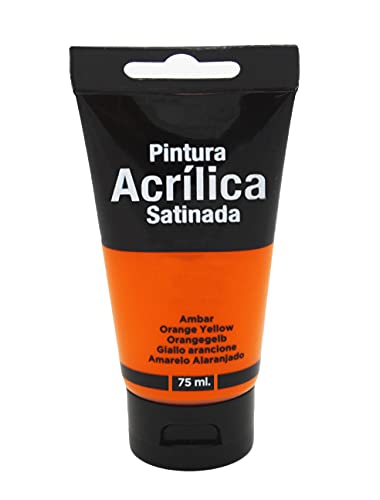 Pinturas Acrílicas para Manualidades y Uso Profesional, Colores standard. (AMBAR, 75ML)