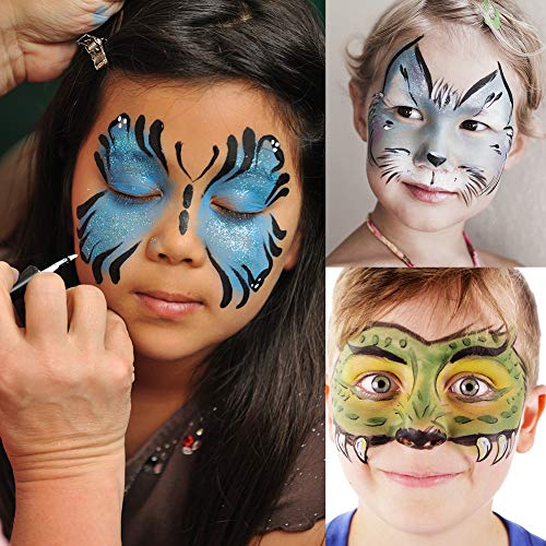 Pinturas de Cara para Niños, Bodypainting Pintura, Pintura Facial, Pintura Corporal con 15 Diversas Colores, Colorantes Naturales y Seguros para Niños y Adulto, Caracterizarse en Fiestas, Halloween