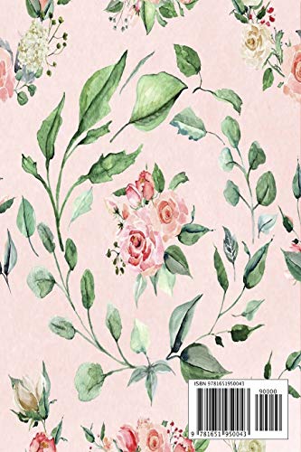 Planner Undated 6"x9” – Pink Green Floral Design - Initial E: Non-dated Weekly and Monthly Day Planner, Calendar, Organizer for Women, Teens – Letter ... Design 6”x9” Undated Planner Alphabet Series)