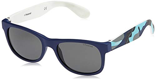 Polaroid P0300 Y2 T6D Gafas de Sol, Azul (Bluette Camouflage Blue/Grey Polarized), 43 Unisex niños