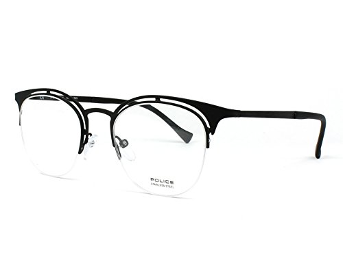 Police Brillengestelle VPL263 Monturas de Gafas, Negro (Schwarz), 49.0 Unisex Adulto