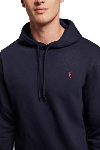 POLO CLUB Sudadera Orgánica Color Azul Marino con Capucha y Bolsillos Delanteros para Hombre