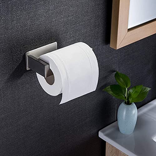 Portarrollos Baño Adhesivo Porta Papel Higienico Acero Inoxidable Porta Rollos de Papel Higienico Para Baño y cocina (Plata)