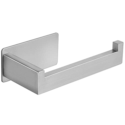 Portarrollos Baño Adhesivo Porta Papel Higienico Acero Inoxidable Porta Rollos de Papel Higienico Para Baño y cocina (Plata)