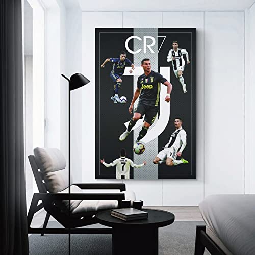 Póster de Cristiano Ronaldo Cristiano Ronaldo Cristiano Ronaldo Cristiano Ronaldo Póster de lienzo y arte de pared con impresión moderna decoración de dormitorio familiar de 20 x 30 cm