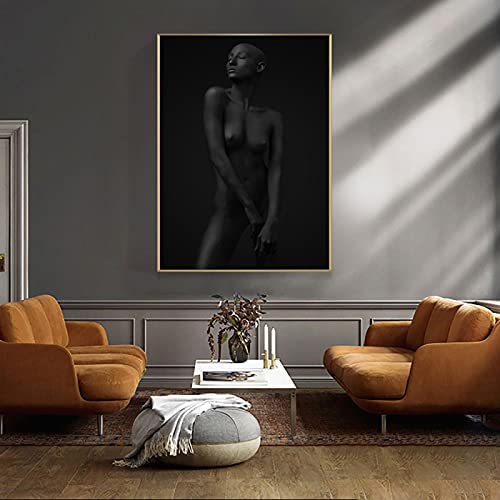 Póster de fondo negro Wowan, lienzo, arte de pared, imagen artística para sala de estar moderna, dormitorio, decoración del hogar, 70x100cm sin marco
