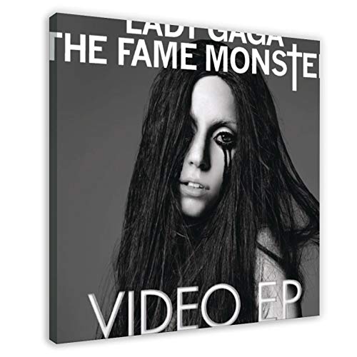 Póster de la cantante americana Lady Gaga The Fame Monster Video EP Lienzo decorativo para pared, impresión de cuadros para sala de estar o dormitorio, 30 x 30 cm, estilo de marco 1