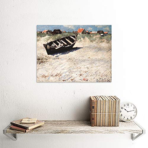 Póster de Oscar Barck Boat At Skagens South Beach sin marco para la pared, decoración del hogar