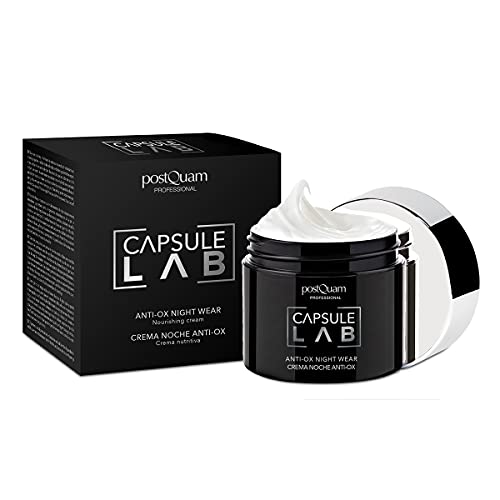 PostQuam Capsule Lab Anti-OX - Crema de Noche | Crema Antiarrugas Mujer, Crema Antioxidante con Algas, Caléndula - 50 ml