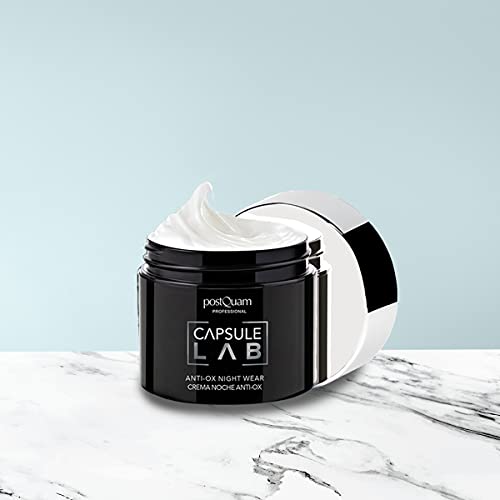 PostQuam Capsule Lab Anti-OX - Crema de Noche | Crema Antiarrugas Mujer, Crema Antioxidante con Algas, Caléndula - 50 ml
