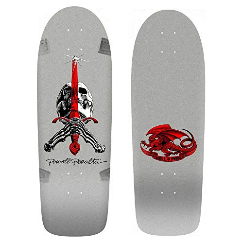 Powell Skate Old School Peralta Ray Rodriguez OG Skull & Sword Silver 10