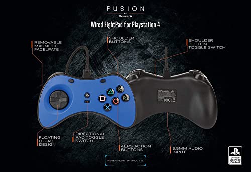 Power A - Mando inalámbrico negro FUSION Pro para Playstation 4 y PC (PlayStation 4)