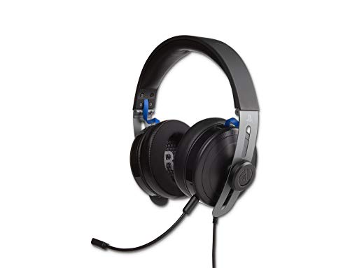 PowerA Fusion Pro - Auriculares de juego con cable para PlayStation 4, micrófono desmontable, portátiles, espuma viscoelástica, control de volumen en orejera