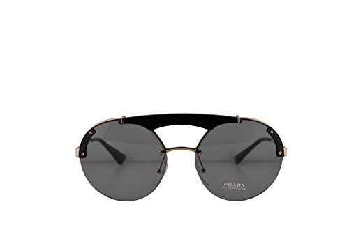 Prada PR52US gafas de sol w / 37mm de lente gris 1AB3C2 SPR52U PR 52us SPR 52U mujer Oro Negro pálido Grande