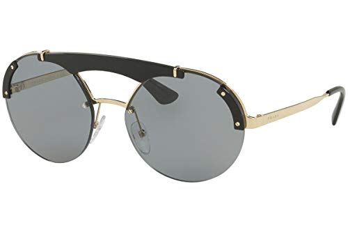 Prada PR52US gafas de sol w / 37mm de lente gris 1AB3C2 SPR52U PR 52us SPR 52U mujer Oro Negro pálido Grande