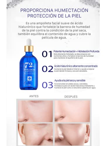 Pretty Skin Hyaluron Ampoule 72% (30ml) - Sérum Antiedad con Ácido Hyaluronico | Cosmética Coreana - KBeauty |