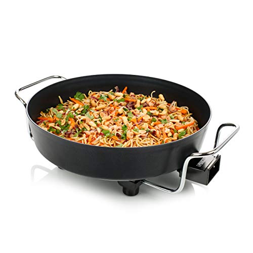 Princess 162367 Multi Wonder Chef Pro, Cazuela multiusos eléctrica versátil, 35 cm de diámetro, 7 cm de profundidad, termostato regulable, 1800 W, Negro