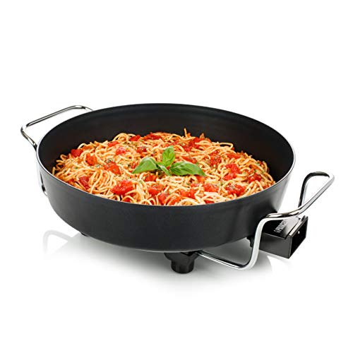 Princess 162367 Multi Wonder Chef Pro, Cazuela multiusos eléctrica versátil, 35 cm de diámetro, 7 cm de profundidad, termostato regulable, 1800 W, Negro