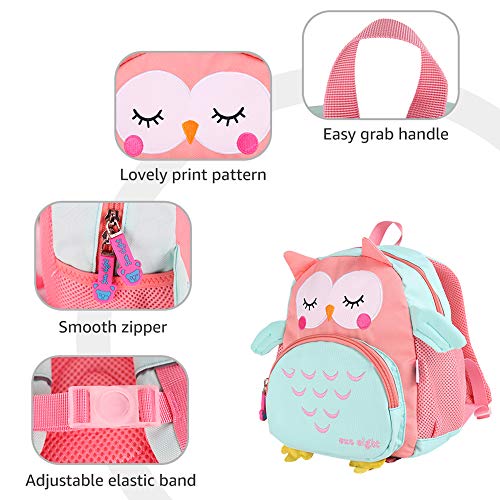 PROTAURI Mochilas para Niños - Niñas Bolsa para la Escuela Dibujos Animados Animales Mochila Infantil Viaje Mochila para Guardería Preescolar Primaria Viajar(2-6 años de Edad)