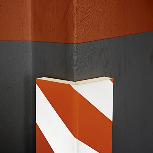 Protector Columnas Garaje - Protector Puertas y paragolpes Coche – Evita Golpes y Arañazos - 2 Unidades 40x20x2cm (Rojo / Blanco)