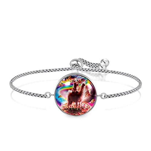 Pulsera de acero inoxidable, brazalete regalo de joyería caja de regalo de moda pulida, pulsera para hombre, pulsera para mujer Tatto de la vieja escuela salvaje clásica