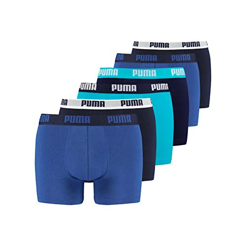 Puma Basic - Boxer para hombre, color Azul / Azul marino, talla X-Large, paquete de 2