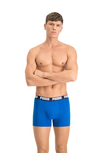 Puma Basic - Boxer para hombre, color Azul / Azul marino, talla X-Large, paquete de 2