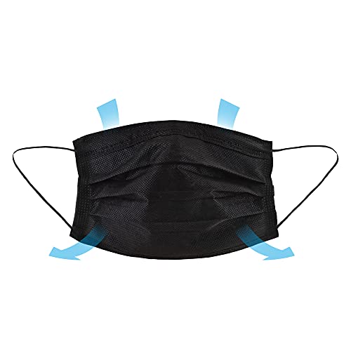 QD HEALTH Mascarillas quirúrgicas Fabricadas en España - Color negro - Packs de 50,100 o 200 unidades Tipo IIR - No reutilizables - Desechables - Homologadas (Pack de 200)