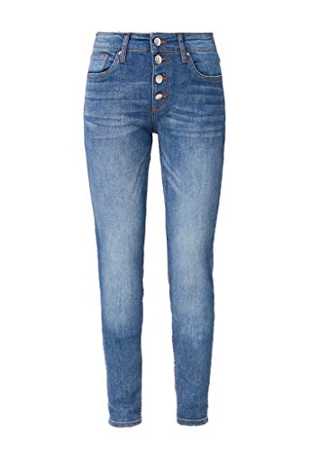 Q/S Designed by damas Sadie Superskinny: Bluejeans Blue Denim Heavy Stone Washed 40