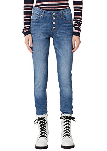 Q/S Designed by damas Sadie Superskinny: Bluejeans Blue Denim Heavy Stone Washed 40