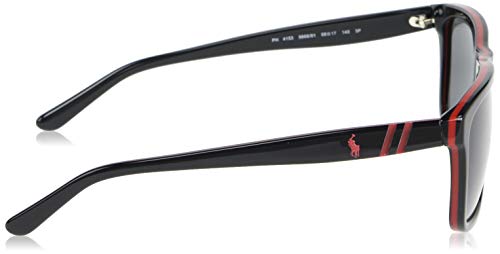 Ralph Lauren POLO 0PH4153 Gafas de Sol, Black/Red/Black, 58 para Hombre