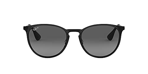 Ray-Ban RB3539- Shiny Black Frame/Light Grey Gradient Grey Polar Lens, 54 MM