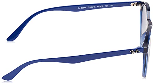 Ray-Ban Rj9064s Lentes, Azul Transparente/Gris Gradiente Azul Oscuro, 44 Unisex niños